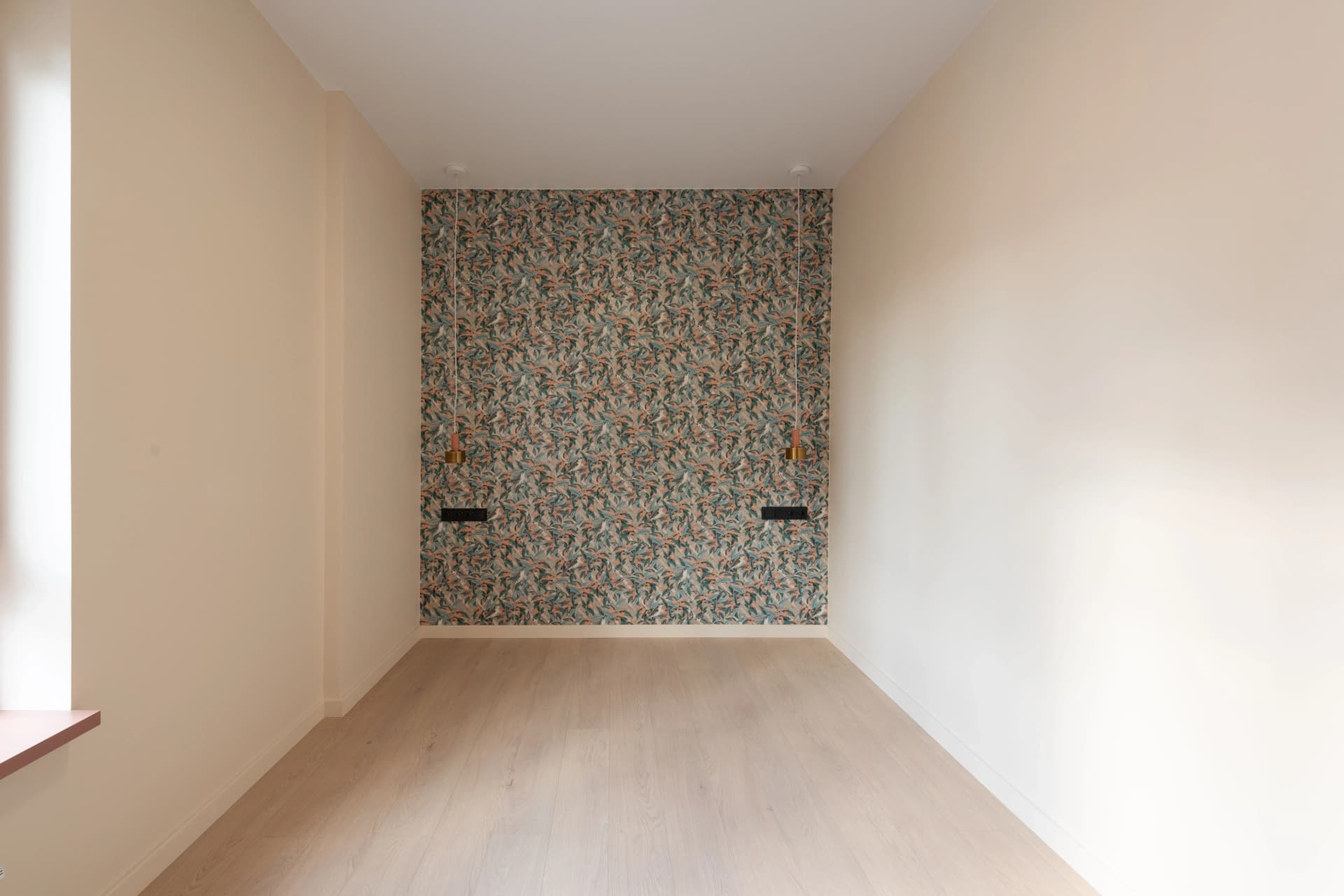 Decorative wallcovering installed as part of a commercial interior finishing project in the UK.