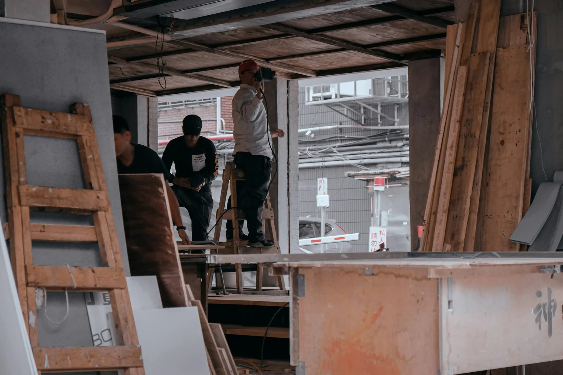 Building soft strip out before refurbishment or demolition
