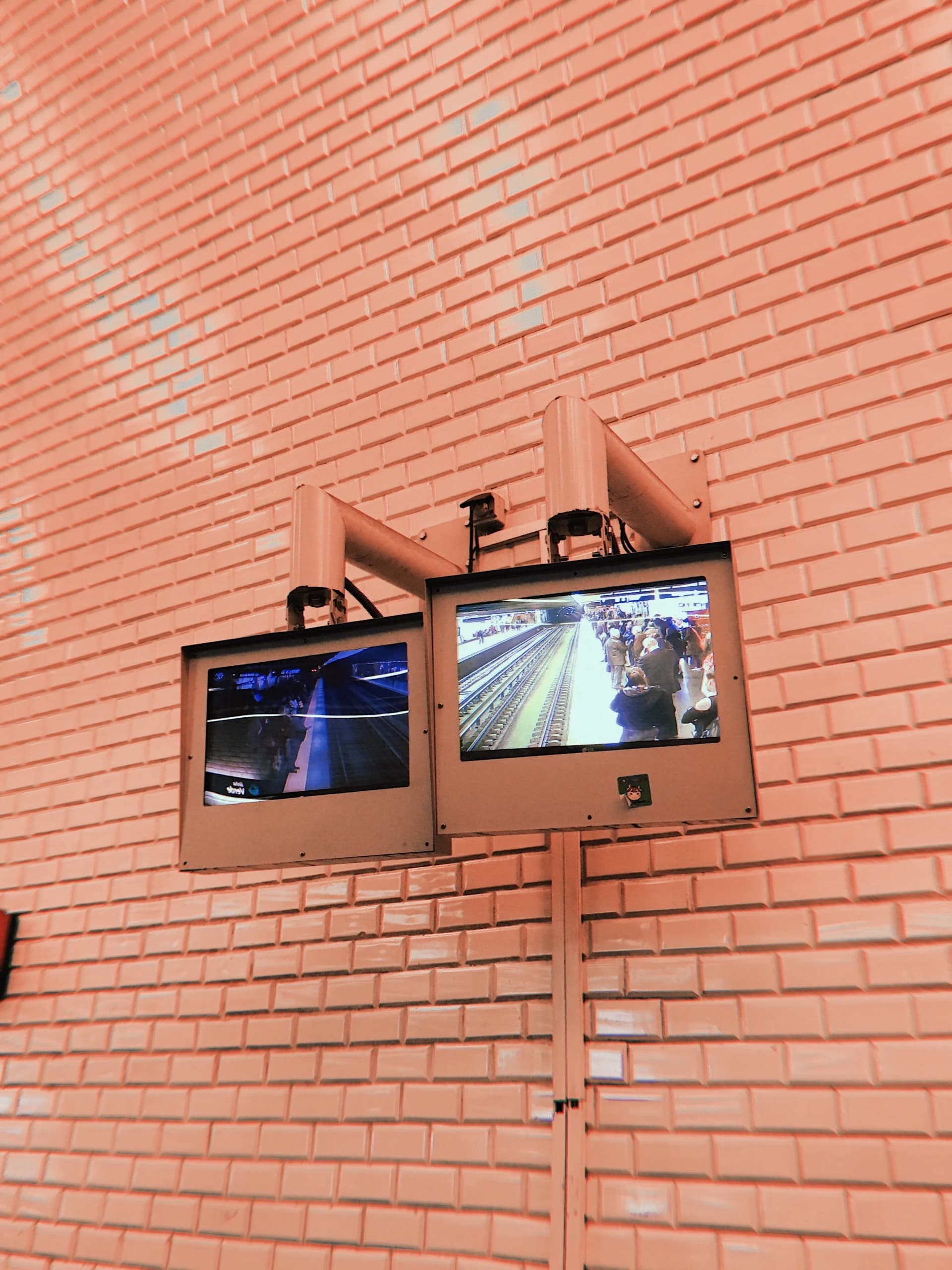 CCTV monitoring screen displaying surveillance footage