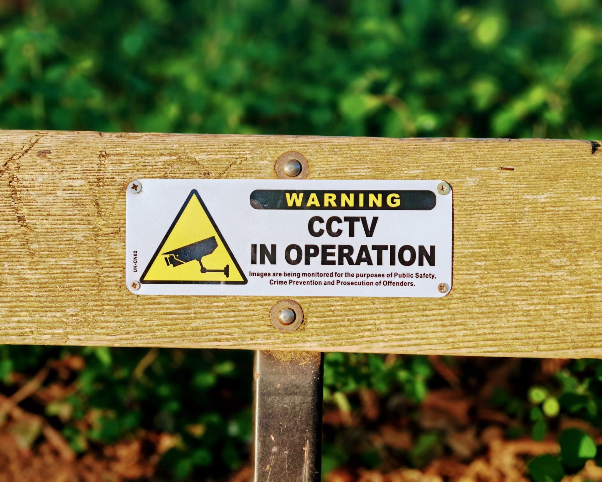 CCTV surveillance warning sign
