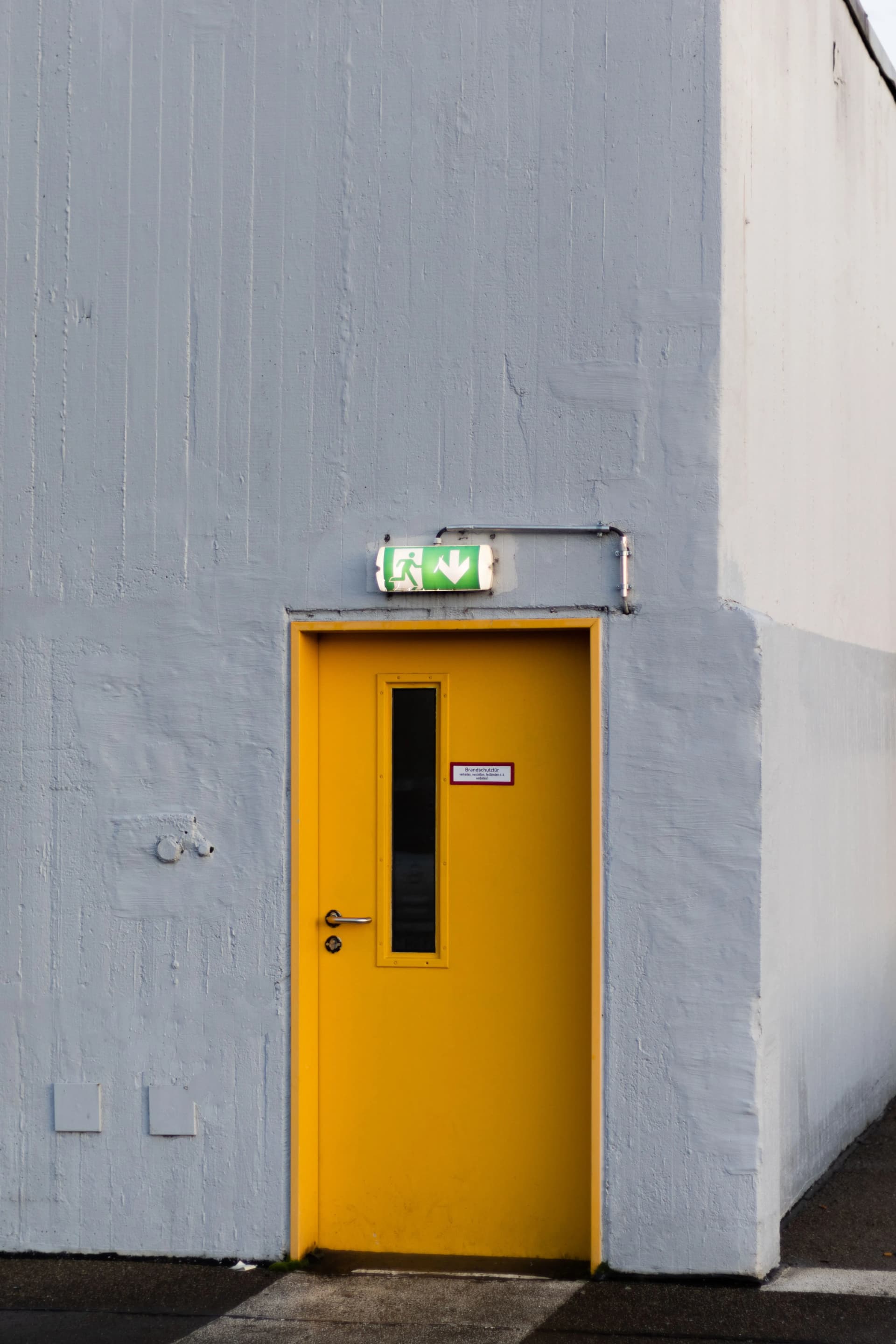 Fire door installed in an office building