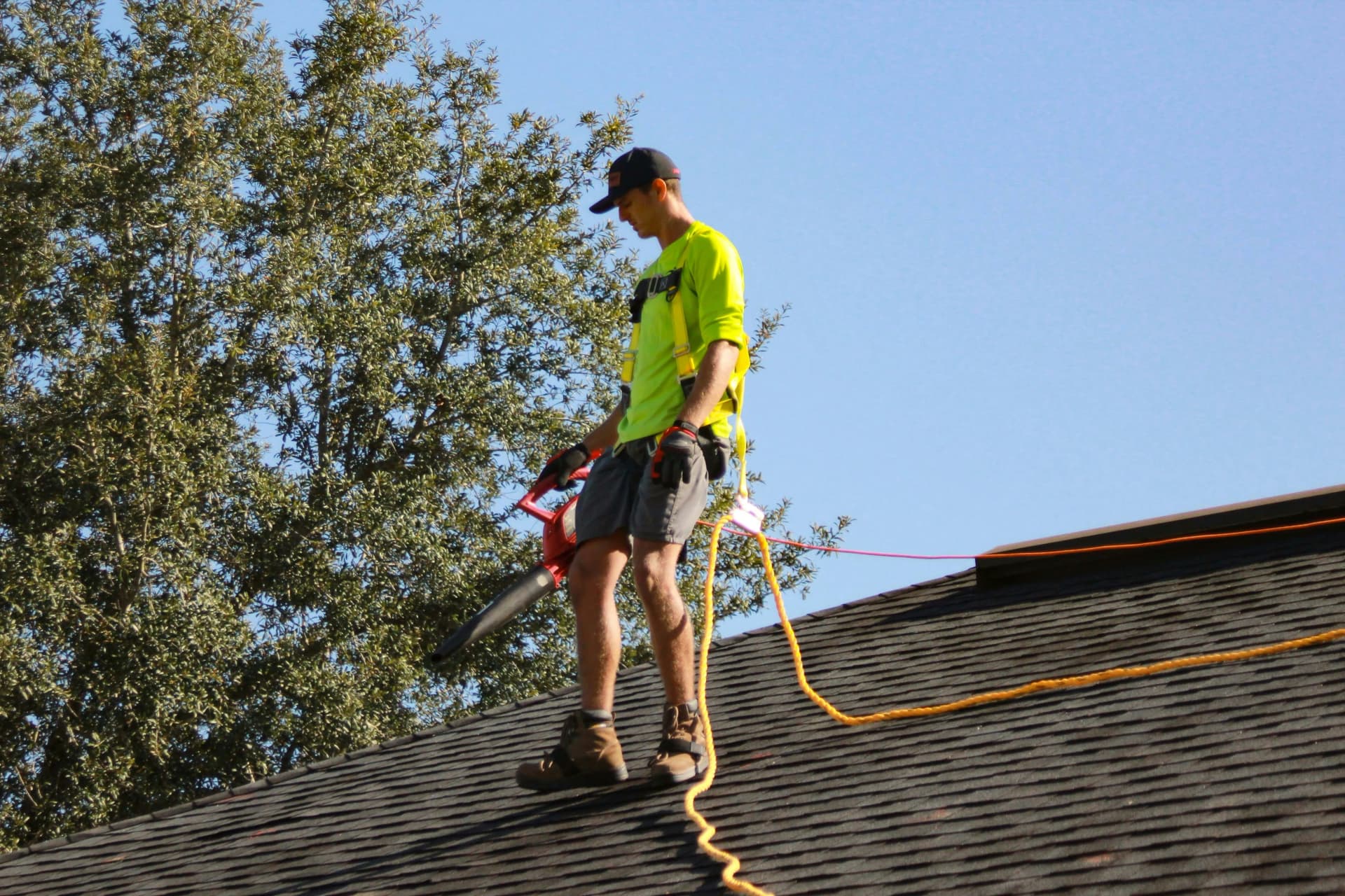 Professional survey equipment prepared for a detailed roof review