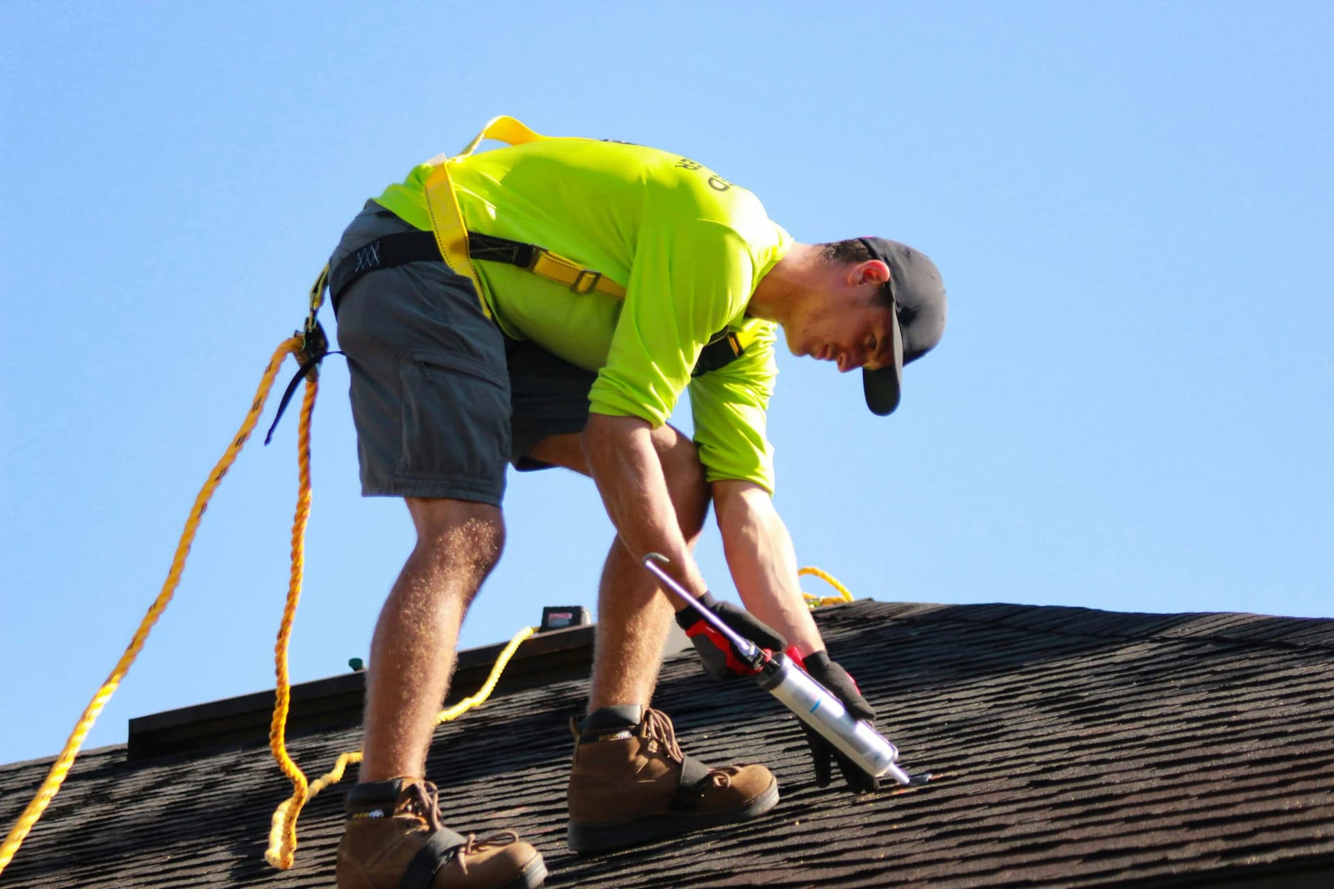 Specialist assessing the condition of an existing roof