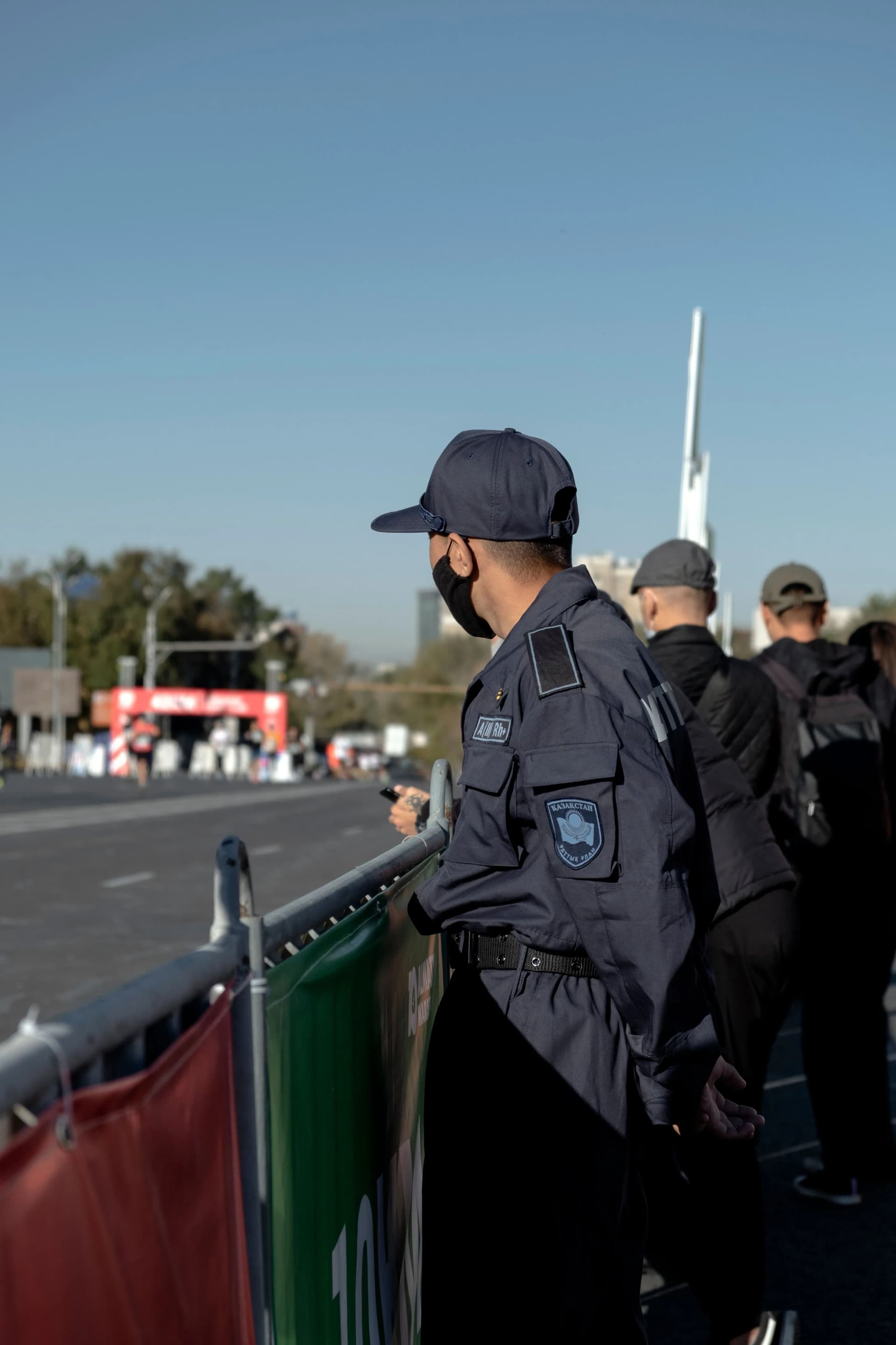 Security guard working as part of a professional security team